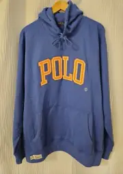 Polo Ralph Lauren Men's XLT Orange POLO LOGO Fleece Pullover Hoodie $148