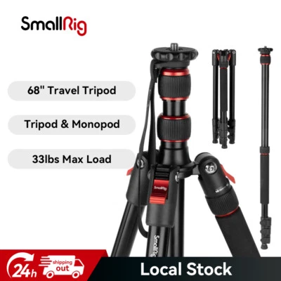 SmallRig 68" Camera Tripod Monopod Travel Tripod for Camera Max Load 33lb/15kg