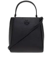 Tory Burch Grained Texture Shoulder Bag With Tonal Logo Plaque