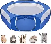 Rabbit Playpen - Rabbit Playpen Cat Playpen with Top | Easy to Clean Exercise Yard Fence, Foldable Rabbit and Cat Playpen Guinea Pig Toys Playpen for Chick, Cat