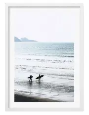 [Profile Australia] Australian Made Morning Surf Art Print A1 Frame in White