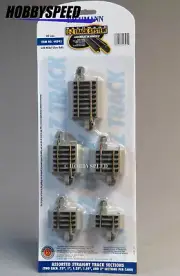 BACHMANN E-Z TRACK HO ASSORTED STRAIGHT SECTIONS (10) nickel silver BAC44592 NEW