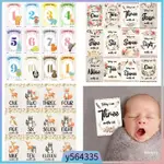 12 SHEET BABY MONTHLY MILESTONE CARDS BIRTH TO 12 MONTHS PHO