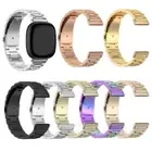 Band Strap Replacment For Fitbit Versa 4/3/Sense 2/Sense Stainless Steel Metal