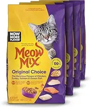 Meow Mix Original Dry Cat Food, 3.15 Lb (Pack of 4)