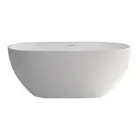 Fienza Nero 1400 Bathtub Freestanding Cast Stone Bath Tub Matte White ST12-1400