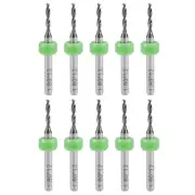 10Pcs 0.7-1.6mm Tungsten Carbide CNC Engraving Print Circuit Board PCB Drill Bit