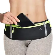 Running Belt Bum Bag for Women Men, YELLOW-PRICE Slim Zipper Waist Pack Bag for Hiking Cycling Workout,Reflective Runners Belt Jogging Pocket Belt,Travelling Money Phone Holder for Running