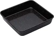 MasterClass Square Baking Tin, Scratch Resistant and Induction Safe Steel Oven Tray with Vitreous Enamel Coating, 23cm (9 inch), Black