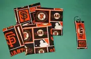 COASTERS SET of 4 and/or KEYCHAIN key ring San Francisco Giants Baseball
