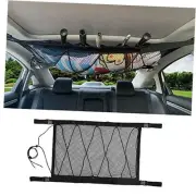 SUV Ceiling Storage Net with Fishing Rod Holder, Interior Car Roof L Black2