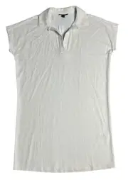 Banana Republic Johnny-Collar Short Sleeve Polo Shirt Dress in Snow day Women XS