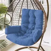 CAMBOS Egg Chair Cushion, Thicken Hammock Chair Cushion, Swing Hanging Basket Chair Cushion for Garden Outdoor Indoor Patio (Only Cushion)(Color:Blue)