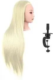 Mannequin Head with Clamp Holder for Braiding H 24'' Manikin Head Hairdresser Training Practice Head Cosmetology Dummy Head