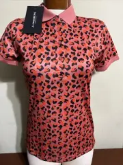 J Lindeberg Ladies Tour Tech Polo GWJT05399 S170 Rose Animal Small NEW