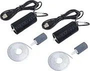 2 Sets Mini USB Fish Tank Aquarium Air Pump Super Silent Oxygen Air Pump Air Aerator Pump Energy Saving Oxygen with Air Stone and Single Outlet Silicone Tube 1W