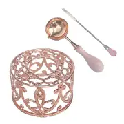 Metal Wax Seal Warmer Kit with Spoon and Stirring Stick, for Wedding Wax Envelop