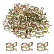 ID 15mm 9/16" Fuel Line Hose Clip,Pipe Clamp,Spring Hose Clamp,60PCS