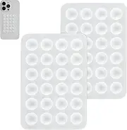 Gjinxi 2PCS Silicone Suction Phone Case Mount, Non-Slip Suction Cup Phone Holder, Transparent