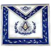 Master Mason with Embroidered Border Masonic Apron - [Blue & White]
