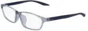 New NIKE 7130AF 034 Crystal Light Grey & Navy Eyeglasses 57/13/140