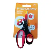 Fiskars Softgrip 6" Big Kids Scissors New School Supplies, Black and Red