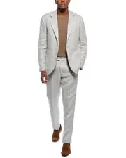 Brunello Cucinelli 2pc Wool & Linen-Blend Suit with Flat Front Pant