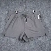 NEW Old Navy Shorts Womens XL Gray Powersoft High Rise Go Dry Active Athletic