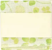[IPPINKA] Nawrap Printed Handkerchief, Made in Japan, 4 Ply, Durable and Absorbent, 12 x 12 Inches - Clover Print, Clover Print
