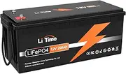 [Litime] 12V 200Ah Lithium LiFePO4 Battery with 100A BMS, 4000+ Deep Cycles, Max 2560W Power Output Perfect for Home Energy, Boat, RV,Trolling Motors, Yacht, Marine