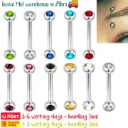 3PCS Eyebrow Barbell Stud Rook Daith Earring Tragus Ring Body Piercing Jewellery