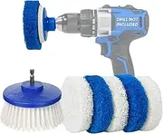 RotoScrub Drill Powered Scrub Brush & Bathroom Cleaning Drill Accessory - Combo Kit