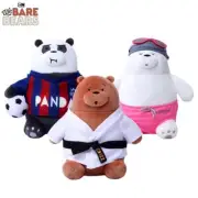 New 20cm Sports Series We Bare Bear Plush Toy Ornaments Cute Bear Football Doll