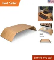 Stylish Wooden Monitor Stand Riser for PC & Laptop - Elevate Your Workspace