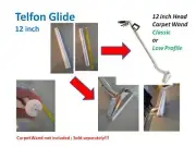 12 Glide Telfon AW29 Standard Classic / Low Profile Carpet Clean Wand Tile Grout