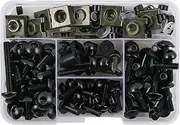 jininshengxindianzi 177PCS Motorcycle Bolts Screws Fair Bolt Compatible with Yamaha YZF R1 R15 R25 R3 R6 R125 R15 R25 MT03 MT07 MT10 MT-09 MT-07 M5 M6 Screws (Color : Black)