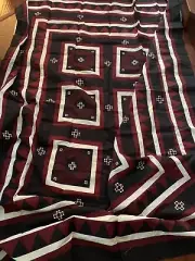 Handmade in Thailand quilted patchwork throw + Pillow Cover set 88”x108"