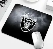 Gaming Mouse Pad for Football Sports Fans,Black Design Non-Slip Rubber Base Square Mousepad for Computers Laptop Desk Mat