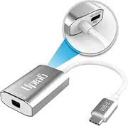 [UPTab] USB C to Mini DisplayPort Adapter (4K@60Hz) USB-C/Thunderbolt 3 to MDP Adapter with Power Port for New M2 MacBook Pro/Air, iPad Pro, Mac Mini M1/M2, iMac and More (Silver)
