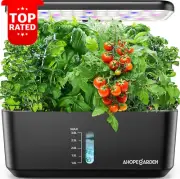 Indoor Hydroponic Garden System 10 Pods LED Grow Light Germination Kit Herb Veg