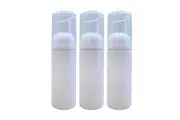 60mL White Foaming Bottle HDPE with Foaming Pump and Cap x 3