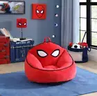Kids Bean Bag Chair Lounger Sofa Compressed Foam Polyester Spider Hero Theme Red