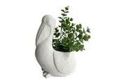 Willow & Silk Cement 24cm White Contemporary Pelican Garden/Patio Pot Planter