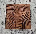 Wooden Coaster Set, Handmade 4piece set, checkered pattern