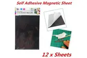 12 x A4 Magnetic Magnet Sheets Self Adhesive Thickness Craft Sheet Material Kids
