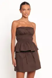 [PUP14] Luna Skirt Set - Chocolate Brown XS Chocolate Brown