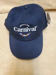 Carnival Cruise Line Choose Fun Blue Hat Adjustable Strap Cap New w tags