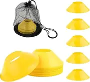 25pcs Soccer Cones for Sports Training, Mini Football Cones with Mesh Bag, Flexible Agility Practice Cones Drills Training Plastic Cones for Basketball Running Sports Games Kids Skating