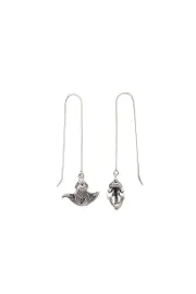 HOOK BAR EARRINGS RING OF ROSES