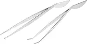 2Pcs Stainless Steel Tweezers Durable Gardening Tools for Loosening for Care Crafts and Indoor Gardening